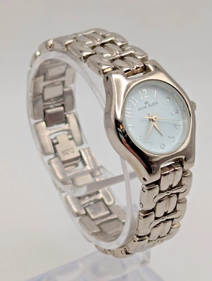 Reloj Anne Klein Damas 10/1025 Tono Plateado Esfera Blanca 6.5" Batería Nueva Foto 1 de 4