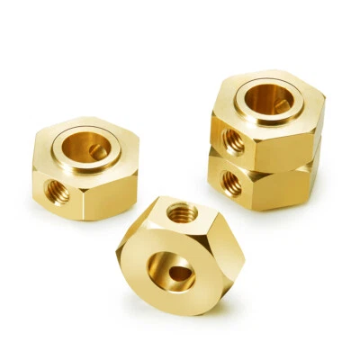 1/6 RC Car 4PCS 17MM Brass Wheel Hex Extended Adapter for RC Crawler SCX6 - Image 1 of 4