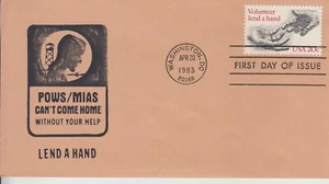 1983 #2039 VOLUNTEERISM FDC W/ RARE POW/MIA CACHET UNADDRESSED! GEM! - Picture 1 of 1