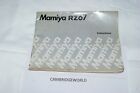 Mamiya Rz67 Medium Format Instruction Manual Guide Book Genuine Original