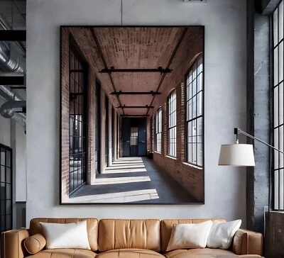 XXL LEINWAND BILDER BIS 155x120x5 INDUSTRIELL-LOFT-DEKO WANDBILD ARCHITEKTUR - Bild 1 von 2