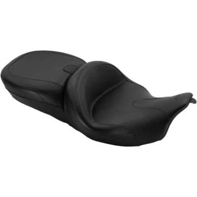 Mustang 76860 Summit One-Piece Black Vintage Touring Seat w/ Receiver Harley ... Foto 1 de 4