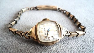Vtg ART DECO Women's BULOVA 10K GoldFilled WATCH with Orig 10K GF Band -WORKING - Picture 1 of 5