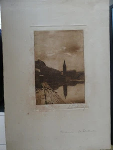 Litho Toulouse La Dalbade signée (illisible) et numerotée 18/50 - Picture 1 of 1