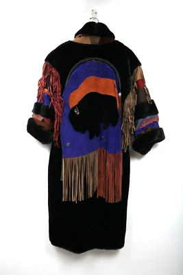 Где буйвол бродить зимнее пальто винтажный пальто искусственного меха Йеллоустоун ковбой - Изображение 1 из 4