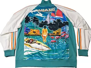 Adidas Miami City Mia 2007 Herren Größe 2XL weiß grafisch doppelseitig Trainingsjacke - Bild 1 von 23