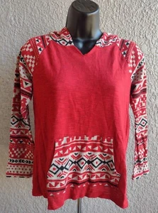 Arizona Jean Co  Girl's Pullover Stretchy Aztec Design Hoodie, XL 16 - Picture 1 of 5