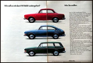 VW 1600, Stufenheck, Fließheck, Variant,  originale Werbung aus 1972 - Bild 1 von 1