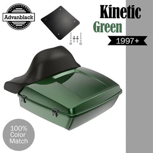 KINETIC GREEN Rushmore Chopped Tour Pack Wrap Around For Harley/Softail 97+ - Picture 1 of 12