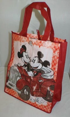 Disney Mickey & Minnie Mouse Bolso de Compras Reutilizable Coche Rojo 15.5"H x 13.25"W Foto 1 de 4
