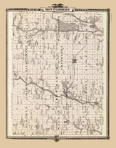 Historic County Map - Montgomery County Iowa - Andreas 1875 - 23 x 29.17 - Picture 1 of 20