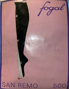 FOGAL San Remo 500  Rhinestone Tights Pantyhose Color: Noir Size Medium 500 - 08 - Picture 1 of 3