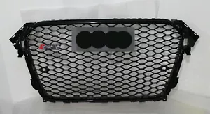 Anillos de parrilla de panal RS4 para 2013 15 2016 Audi A4 B8.5 S4 negros - Imagen 1 de 12