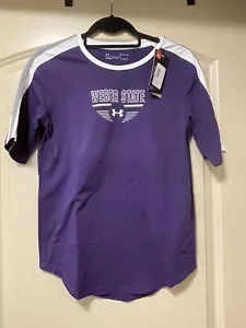 Weber State University Wildcats Purple T-shirt Women’s NWT Under Armour, Utah - Picture 1 of 3