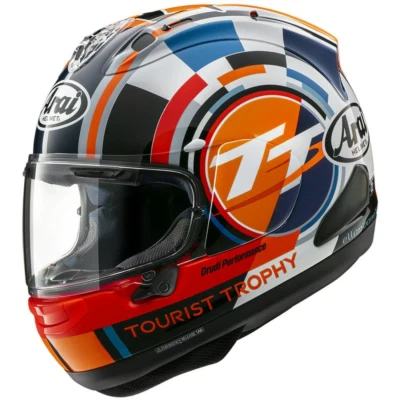 Arai Corsair-X Isle of Man TT 2025 Motorcycle Helmet Blue/Orange NEW M MEDIUM - Image 1 of 4