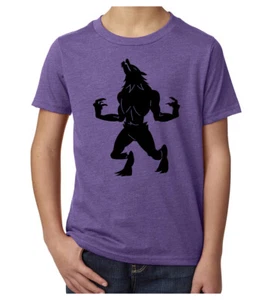 Werewolf Halloween Kid's Tee, Kid's Graphic Tees, Funny Halloween T-shirts! - Picture 1 of 7