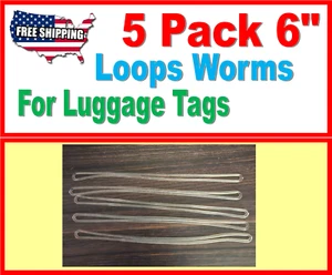 Confezione da 5 etichette bagaglio trasparente 6 pollici LOOPS WORMS GUARDA VIDEO - Foto 1 di 4