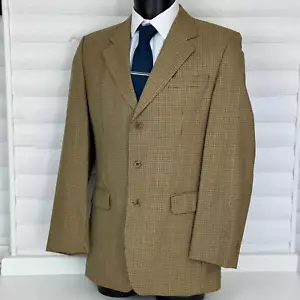 DAKS Classic Hounds Tooth Check English Country Wear Blazer Sports Jacket 44L - Picture 1 of 11