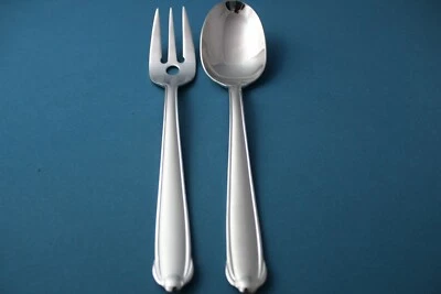 Tenedor de cuchara para servir 2 piezas Mikasa CLÁSICO SATINADO Gerald Patrick 18-8 Corea NUEVO Foto 1 de 4