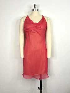 Vtg Versace Jeans Pink Crystal Dress 44 L - Picture 1 of 7