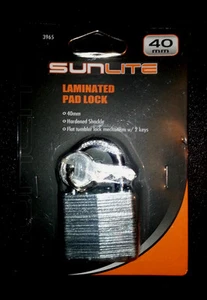 Sunlite Stainless Steel Laminated PadLock 40mm with two keys - Picture 1 of 1