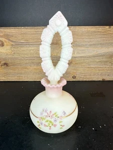 Fenton Perfume Cameo Satin Glass, Kristen's Floral, QVC, Signed CV114J2 - Picture 1 of 9