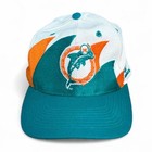 90s Vintage Miami Dolphins Double Shark Tooth Snapback Hat 🐬 | Rare NFL |