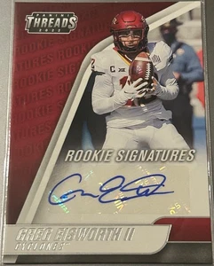 GREG EISWORTH II RC 2022 PANINI THREADS DRAFT NOVATO AUTOMÁTICO - Imagen 1 de 1