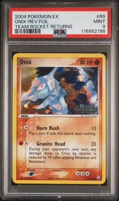2004 POKEMON EX TEAM ROCKET RETURNS ONIX #69 REVERSE PSA 9 MINT #116952186 - Image 1 of 2