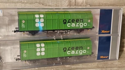 Roco H0 Set 6600114 Schiebewandwagen  "Green Cargo" - Bild 1 von 2
