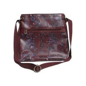 Sakroots Crossbody Bag Purse Artist Circle Burgundy Red Boho Cottagecore Floral - Picture 1 of 9