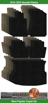 Juego de alfombrillas Ultimat personalizadas para Hyundai Elantra 2016-2025 (5 piezas) #STY Foto 1 de 4
