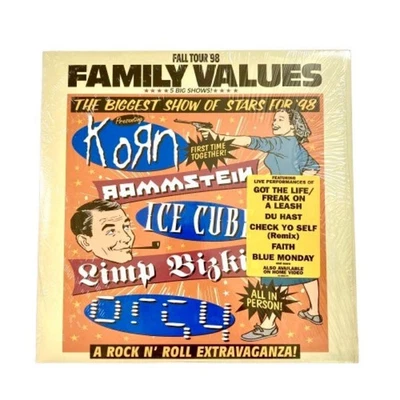 1Day Ship Family Values Tour '98 Yellow Vinyl LP Us Org Korn Limp Bizkit Incubus - Image 1 of 4