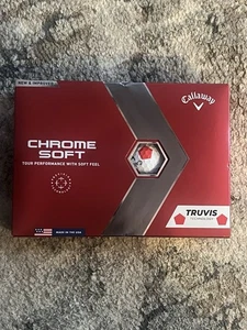 Pelotas de golf Callaway cromadas suaves blancas rojas tecnología Truvis nuevas en caja - Imagen 1 de 5