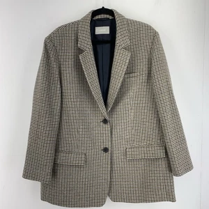 Everlane Womens 16 The Oversized Blazer Wool Houndstooth Academia Preppy Career - Picture 1 of 8