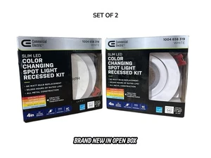 2PK Commercial Electric 4 in. Selectable Color Changing Canless Recessed LED Kit - Picture 1 of 11
