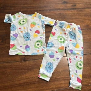 Disney Pixar Monsters Inc 2-teiliges Pyjama-Set Größe 2T Jelly Beans Ostern Pyjama-Set - Bild 1 von 6