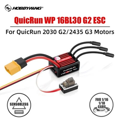 NEW Hobbywing QuicRun WP 16BL30 G2 Brushless Sensorless ESC for 1:16 1:18 RC Car - Bild 1 von 4