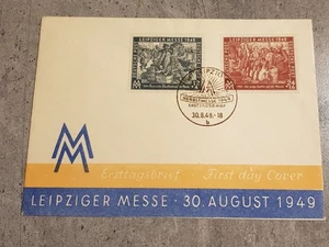 DEUTSCHE POST-LEIPZIGER MESSE-1949-FIRST DAY COVER -ERSTTAGSBRIEF- - Picture 1 of 2