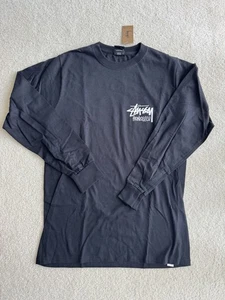 STUSSY Honolulu Hawaii Chapter LS Long Sleeve Tee Shirt, Small, Black, NEW - Picture 1 of 4