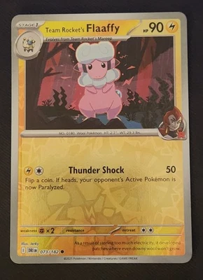 Team Rocket's Flaaffy 073/182 - Destined Rivals Reverse Holo NM - Pokemon TCG - Image 1 of 2