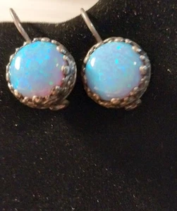Silpada Kintla collection Blue Opal earrings in sterling silver - Picture 1 of 13