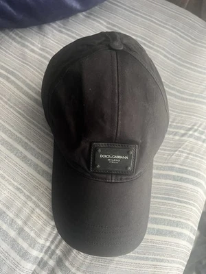 Gorra de béisbol Dolce & Gabbana para hombre negra algodón talla 58/M Foto 1 de 4