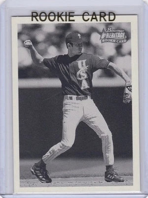 Tarjeta de novato Chase Utley 2001 Topps Heritage 304 radiocontrol béisbol Philadelphia Philles Foto 1 de 2