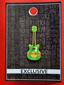 HRC Hard Rock Cafe Oslo Core Sprayed Green Metal Guitar - Picture 1 of 3