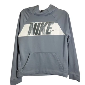 Nike Dri-Fit Hoodie Pullover Gray Front Pocket Boys XL Athletic Sports - Picture 1 of 4