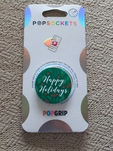POPSOCKETS Happy Holidays POPGRIP Phone Grip & Stand Swappable Poptop  NEW - Picture 1 of 3