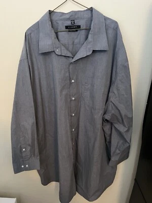 Synrgy Non-Iron Single Button Gray Button Up Shirt Men’s Size 22 35/36 - Image 1 of 3