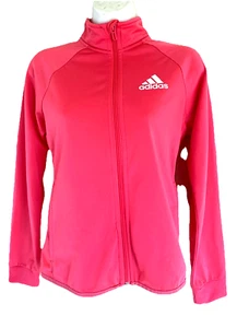 Adidas Full Zip Jacket Long Sleeve Pink Size 11/12 Youth Girls Long Sleeve - Picture 1 of 4
