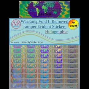 GARANTÍA NULA SI SE RETIRA Pegatina de seguridad a prueba de manipulaciones (NÚMEROS DE SERIE) (AvR019) - Imagen 1 de 24